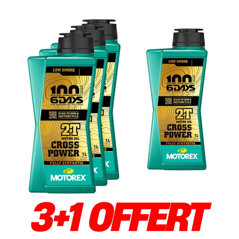 Huile MOTOREX Cross Power 2T 6DAYS | Huile Motorex 2T 6DAYS | Motorex CROSS POWER 2T