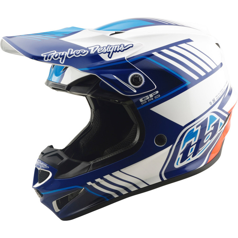 Casque Cross TROY LEE DESIGNS GP Pro Segment Bleu Blanc