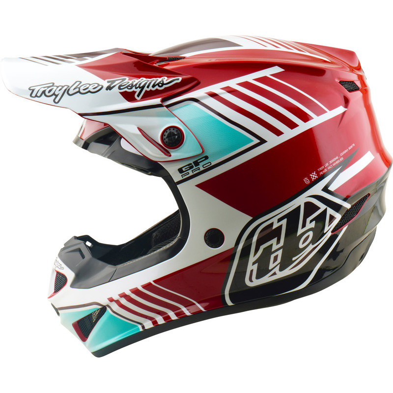 Casque TROY LEE DESIGNS GP Pro Segment Rouge Blanc | Casque GP Pro Segment