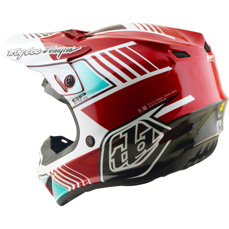 Casque TROY LEE DESIGNS GP Pro Segment Rouge Blanc | Casque GP Pro Segment