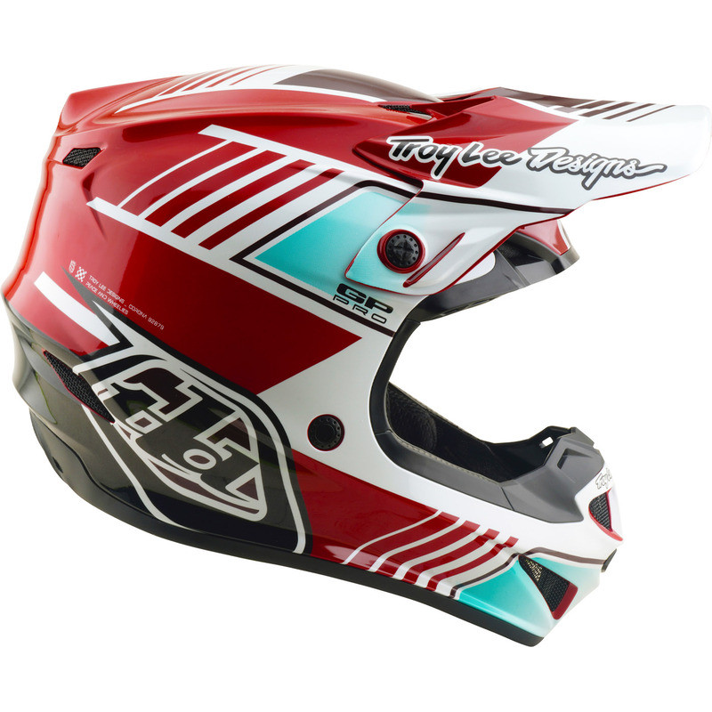 Casque TROY LEE DESIGNS GP Pro Segment Rouge Blanc | Casque GP Pro Segment