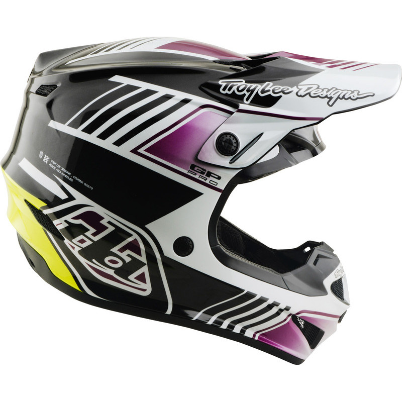 Casque TROY LEE DESIGNS GP Pro Segment Noir Violet | Casque GP Pro Segment