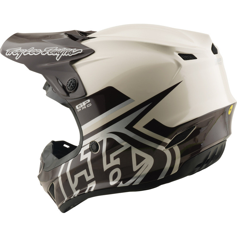 Casque Cross TROY LEE DESIGNS GP Pro Mono Beige Gris | Casque GP Pro Mono