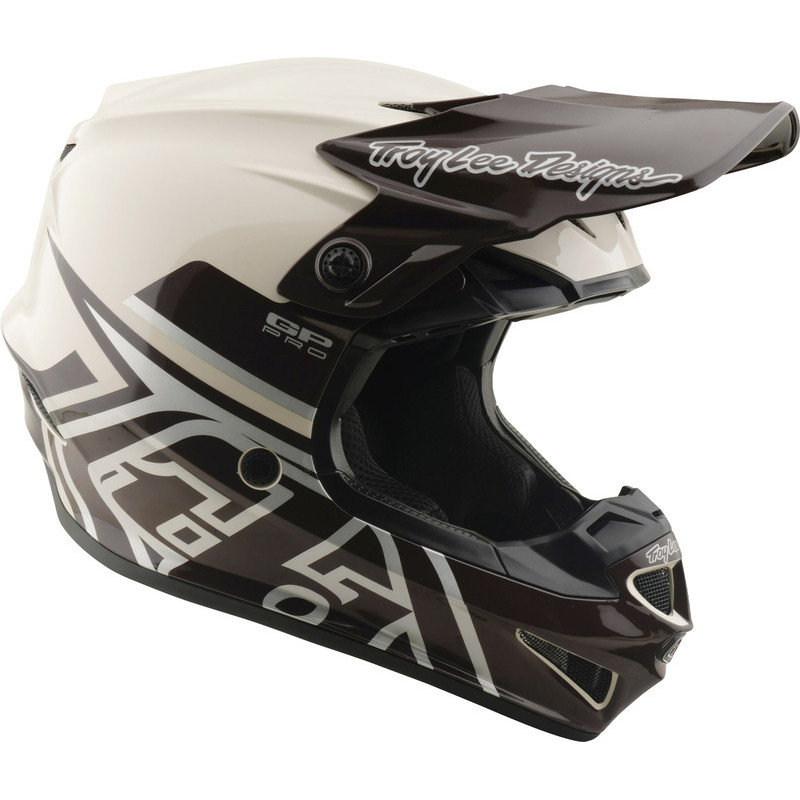 Casque Cross TROY LEE DESIGNS GP Pro Mono Beige Gris | Casque GP Pro Mono