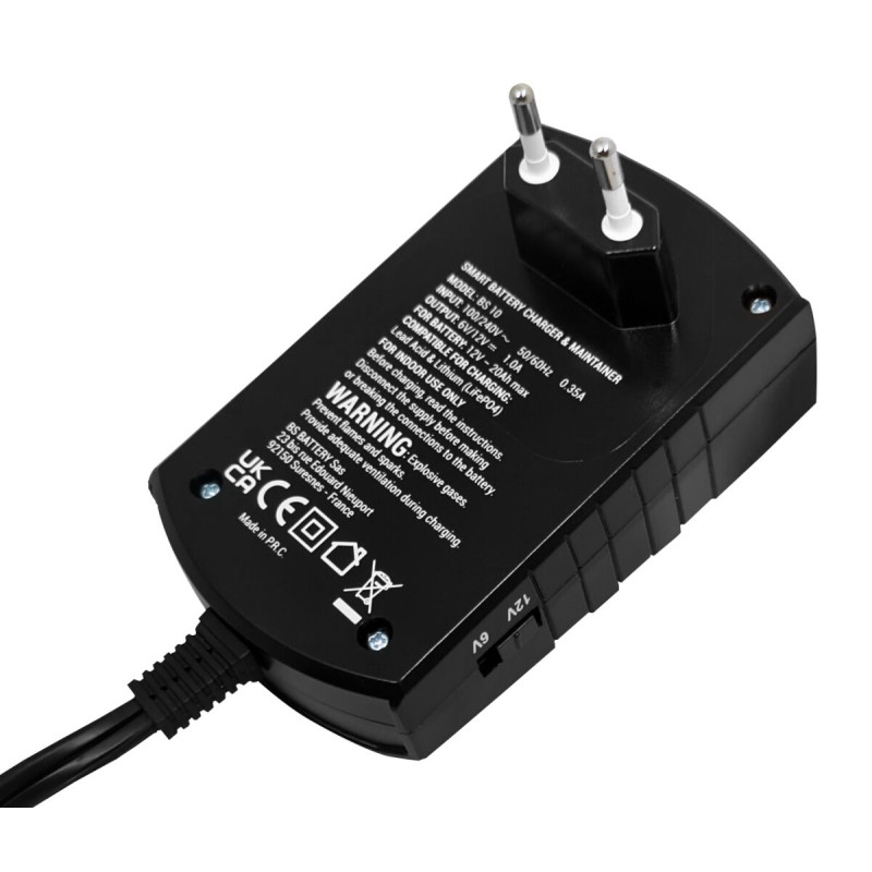 Chargeur BS10 6V/12V 1A BS Battery, intelligent multi-technologies - Honda CR 250 R