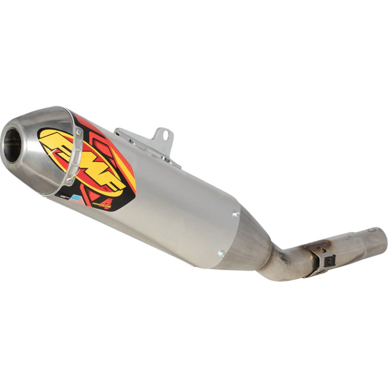 Silencieux Slip-On PowerCore 4 Hex FMF acier inoxydable et aluminium, réf. 41616 - Honda CRF 250 R