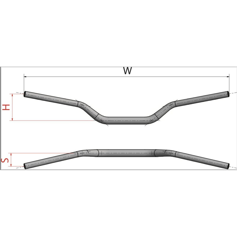 Guidon oversize NEKEN cintrage K-Bar Noir / Blanc - Honda CRF 250 F