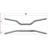 Guidon oversize NEKEN cintrage K-Bar Noir / Blanc - Honda CRF 250 F