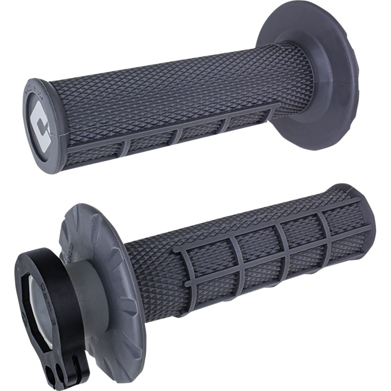 Revêtements de poignée ODI Half-Waffle V2 Lock-On coloris graphite - Honda CR 250 R