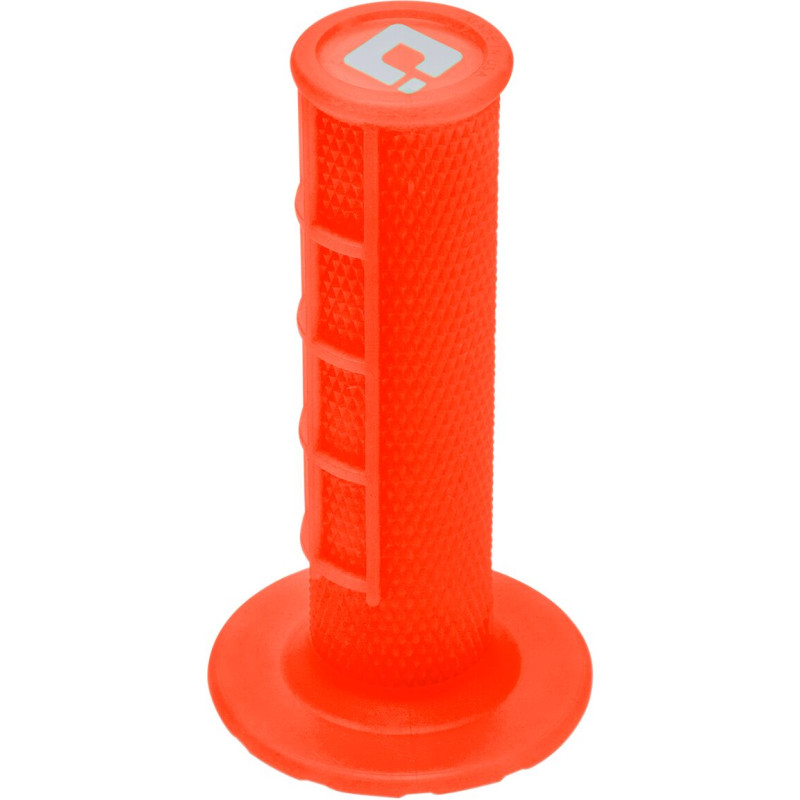 Revêtements de poignée ODI Half-Waffle V2 Lock-On coloris orange fluo - Honda CR 250 R