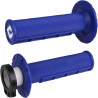 Revêtements de poignée ODI Half-Waffle V2 Lock-On coloris bleu - Honda CR 250 R