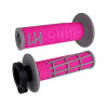 Revêtements de poignée ODI Emig Grip 2.0 coloris rose/gris - Honda CR 250 R