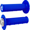 Poignées Half Waffle ATV/MX V2.1 Lock-On ODI – Bleu / Argent - KTM SX 505 ATV