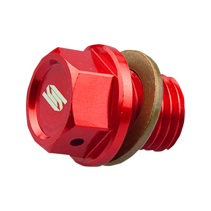 Bouchon de vidange magnétique SCAR Racing MODP500RD rouge - KTM EXC 125