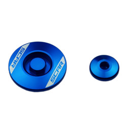 Bouchon de moteur SCAR Racing EP101 bleu aluminium usiné - Yamaha YZ 250 F