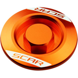 Bouchon de moteur SCAR Racing EP500 orange aluminium usiné - KTM EXC 250
