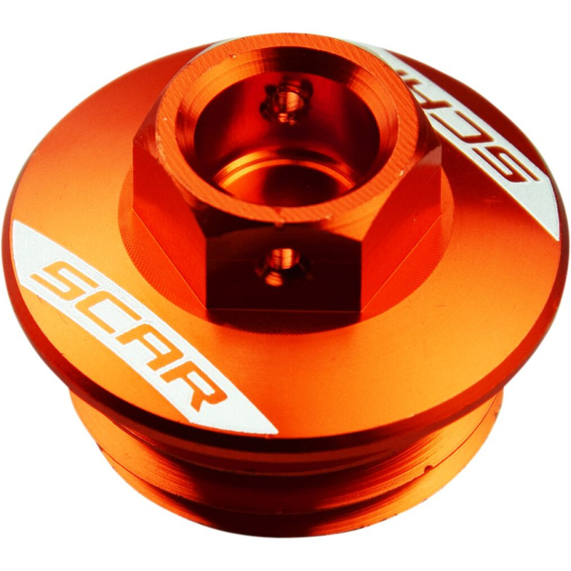 Bouchon remplissage huile SCAR Racing orange OFP500 - KTM EXC 125, KTM EXC 250 et KTM EXC 250 TBI