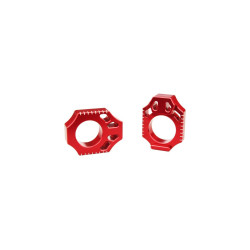 Bloc axe rouge anodisé SCAR pour roue moto - Honda CR 250 R, Honda CRF 250 R et Honda CRF 250 RX