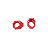 Bloc axe rouge anodisé SCAR pour roue moto - Honda CR 250 R, Honda CRF 250 R et Honda CRF 250 RX