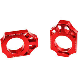 Bloc axe rouge anodisé SCAR pour roue moto - Honda CR 250 R, Honda CRF 250 R et Honda CRF 250 RX