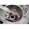 Bloc axe rouge anodisé SCAR pour roue moto - Honda CR 250 R, Honda CRF 250 R et Honda CRF 250 RX
