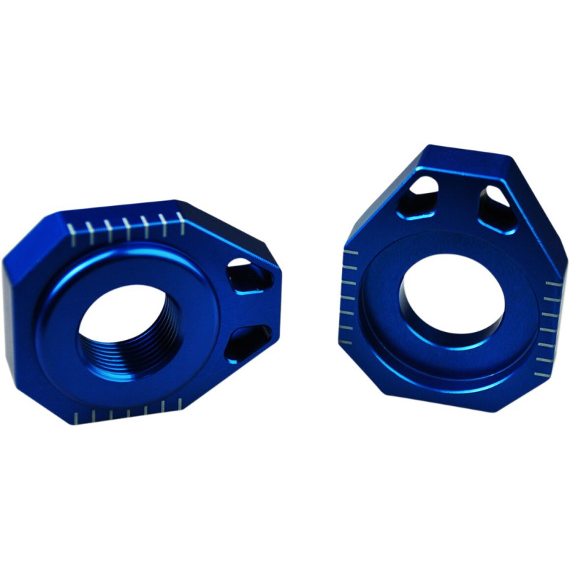 Bloc axe bleu anodisé SCAR pour roue moto - KTM EXC 125, KTM EXC 250 et KTM EXC 250 TBI
