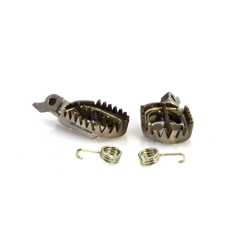 Repose-pieds titanium SCAR Racing - pièce motocross français premium - Yamaha YZ 250 F