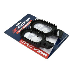 Repose-pieds acier SCAR Racing noir - accessoire motocross français - KTM EXC 250 TBI