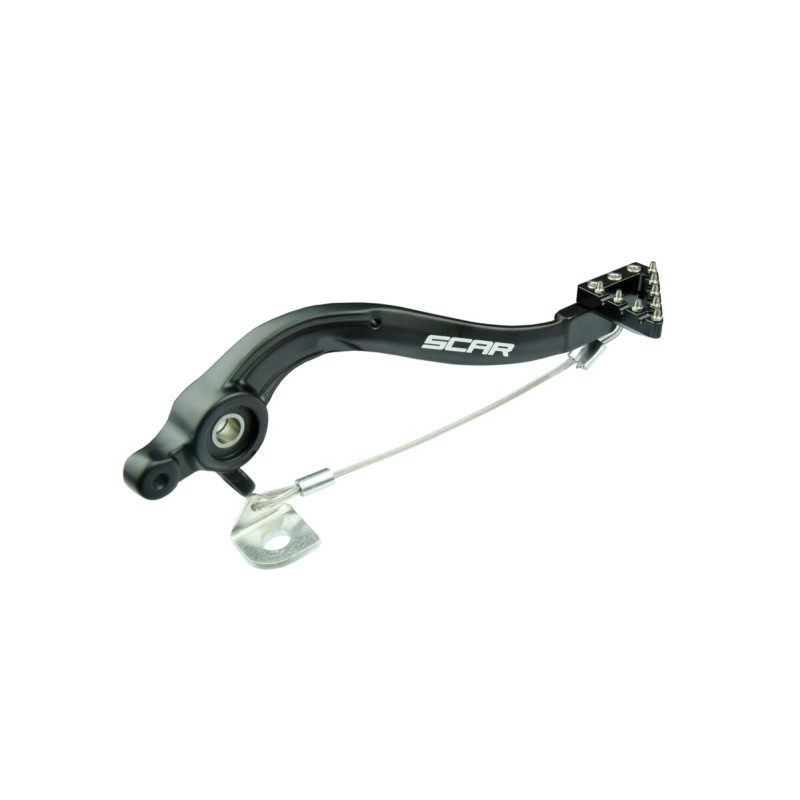 Pédale de frein SCAR Racing RBP504BK noire - KTM EXC 250, KTM EXC 250 TPI et KTM EXC 300