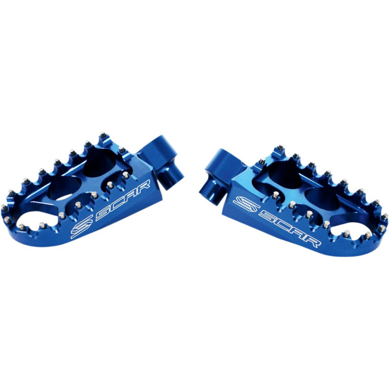 Repose-pieds standard SCAR Racing S1211B bleu - Yamaha YZ 125, Yamaha YZ 125 X et Yamaha YZ 250