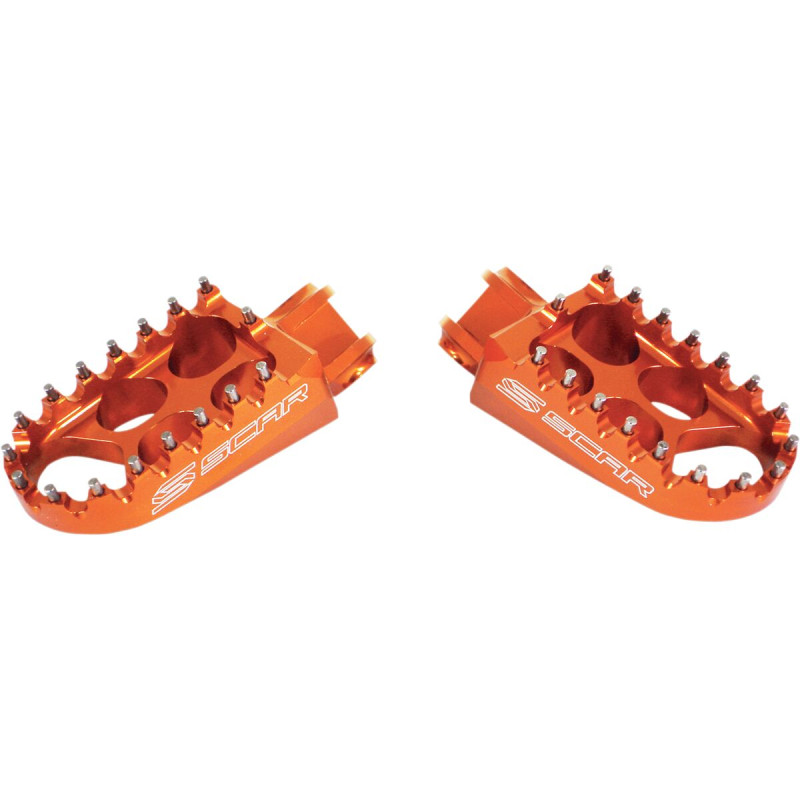 Repose-pieds standard SCAR Racing S5211OR orange - KTM EXC 250, KTM EXC 300 et KTM EXC-F 250