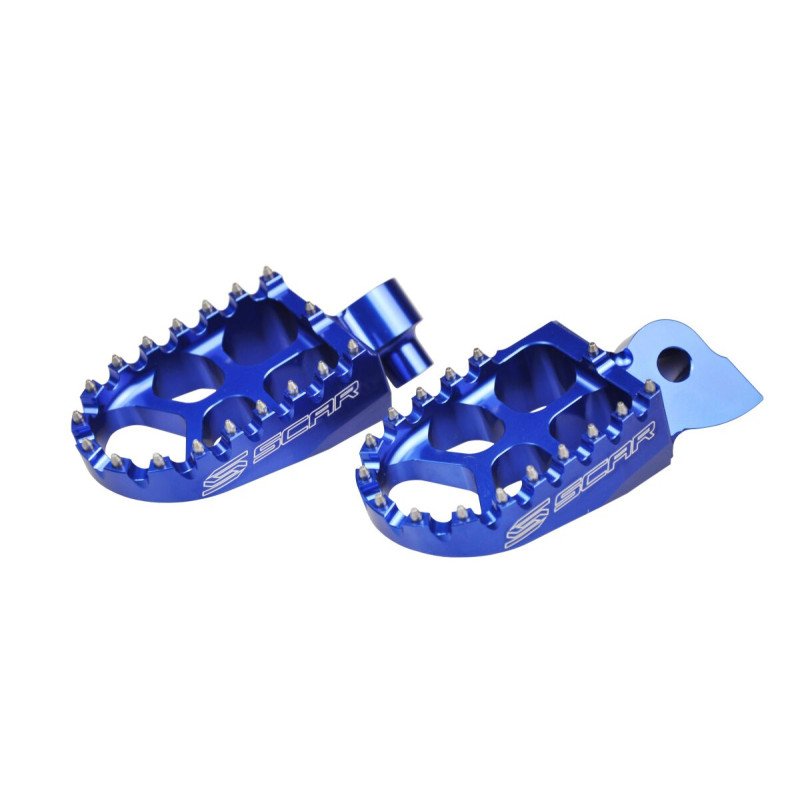 Repose-pieds Evo SCAR Racing S1511B bleu - Yamaha YZ 125, Yamaha YZ 125 X et Yamaha YZ 250