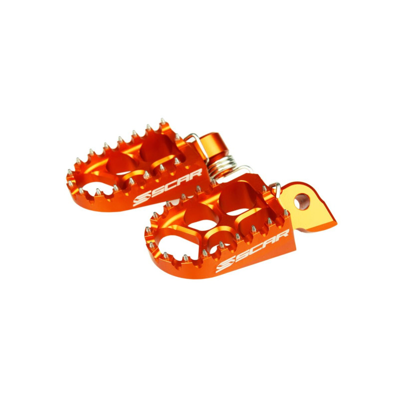 Repose-pieds Evo SCAR Racing S5510OR orange - KTM EXC 250, KTM EXC 300 et KTM EXC-F 250