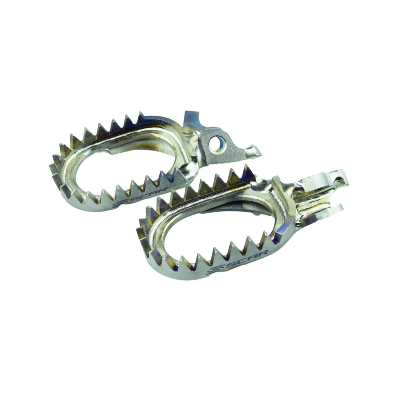 Repose-pieds titane anti-mud SCAR Racing - Honda CR 250 R, Honda CRF 250 et Honda CRF 250 L
