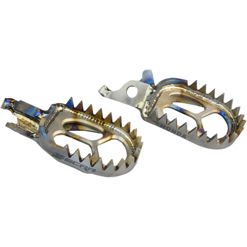 Repose-pieds titane anti-mud SCAR Racing - Honda CR 250 R, Honda CRF 250 et Honda CRF 250 L