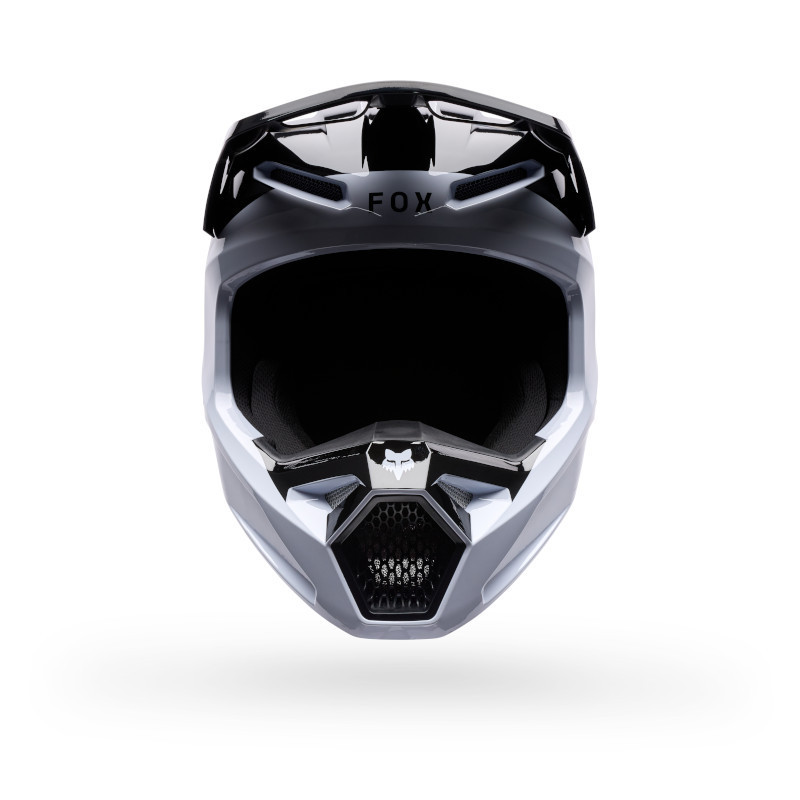 Casque Motocross Enfant Fox V1 NOBLE Noir Blanc | Casque Fox V1 Enfant