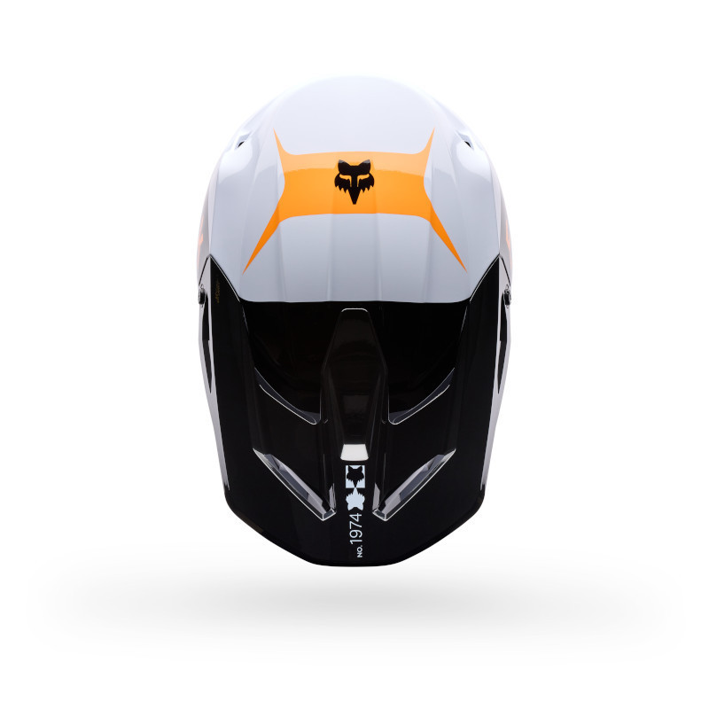 Casque Motocross Enfant Fox V1 NOBLE Noir Blanc | Casque Fox V1 Enfant