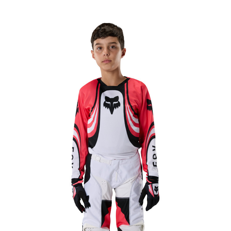 Maillot Fox Enfant 180 DRAFT Blanc 2027 | Maillot motocross Fox Enfant