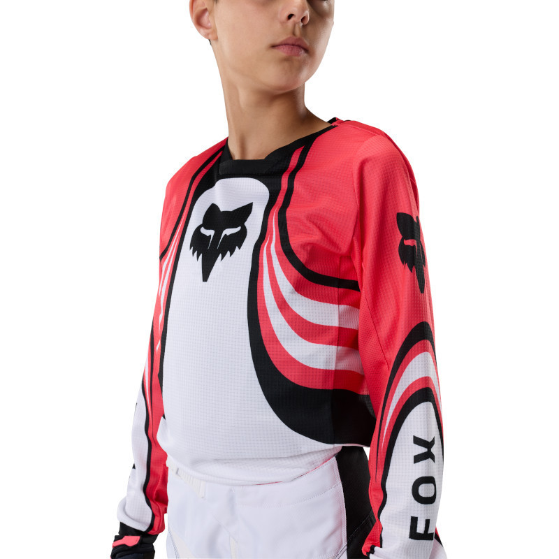 Maillot Fox Enfant 180 DRAFT Blanc 2027 | Maillot motocross Fox Enfant