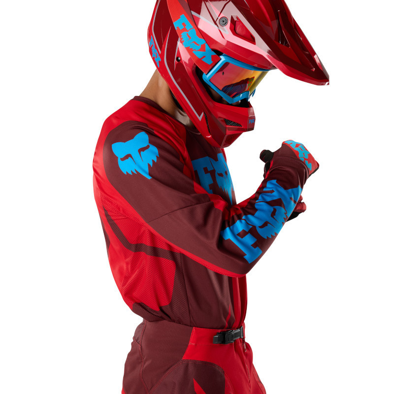 Maillot Cross Fox 180 RAID Rouge 2027 | Maillot Motocross Fox 180 RAID