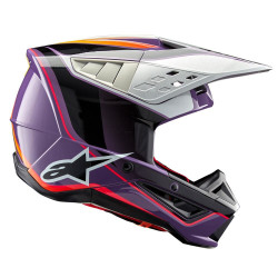 Casque Cross Alpinestars S-M5 SAIL Violet Noir Argent 2027
