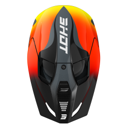 Casque SHOT FURIOUS ZEBRA Jaune Fluo 2027 | Casque Motocross Shot 2027