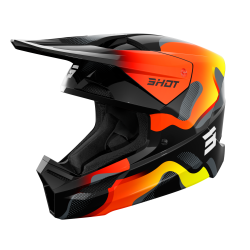 Casque Cross SHOT FURIOUS ZEBRA Jaune Fluo 2027