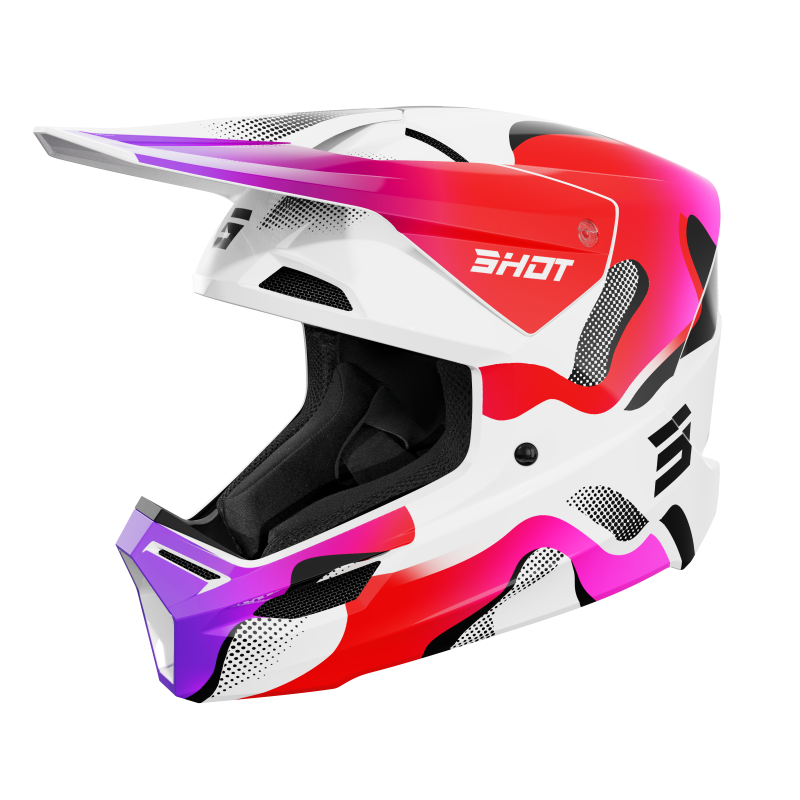 Casque Cross SHOT FURIOUS ZEBRA Rose 2027