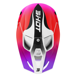Casque Cross SHOT FURIOUS ZEBRA Rose 2027 | Casque Motocross Shot 2027