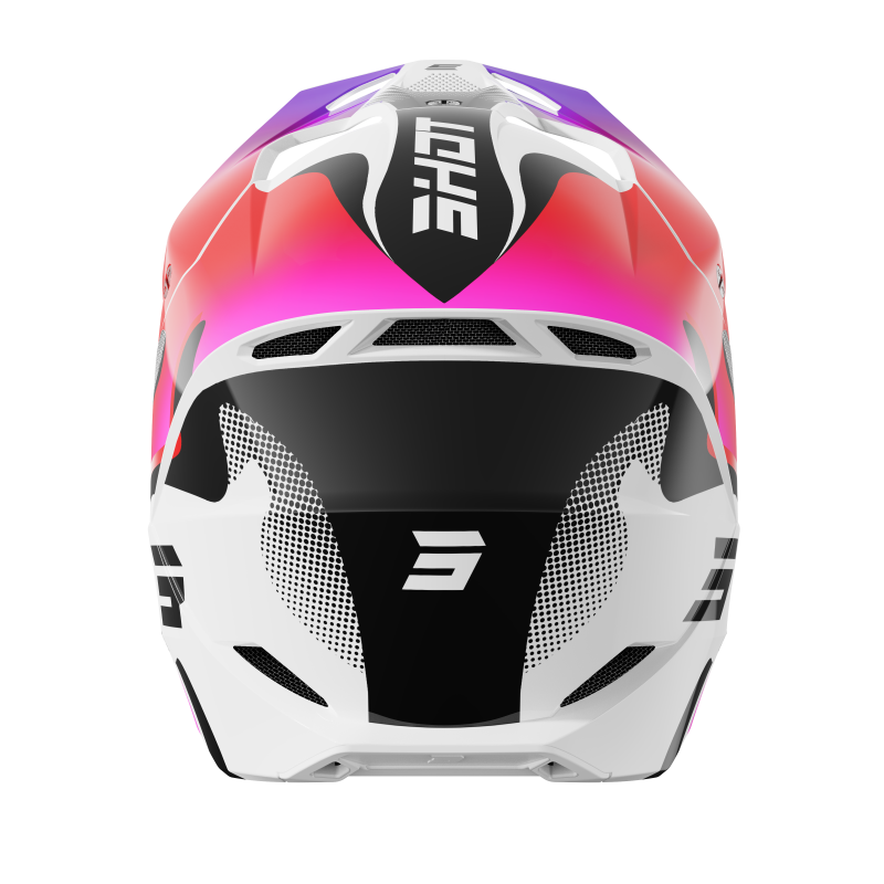 Casque Cross SHOT FURIOUS ZEBRA Rose 2027 | Casque Motocross Shot 2027