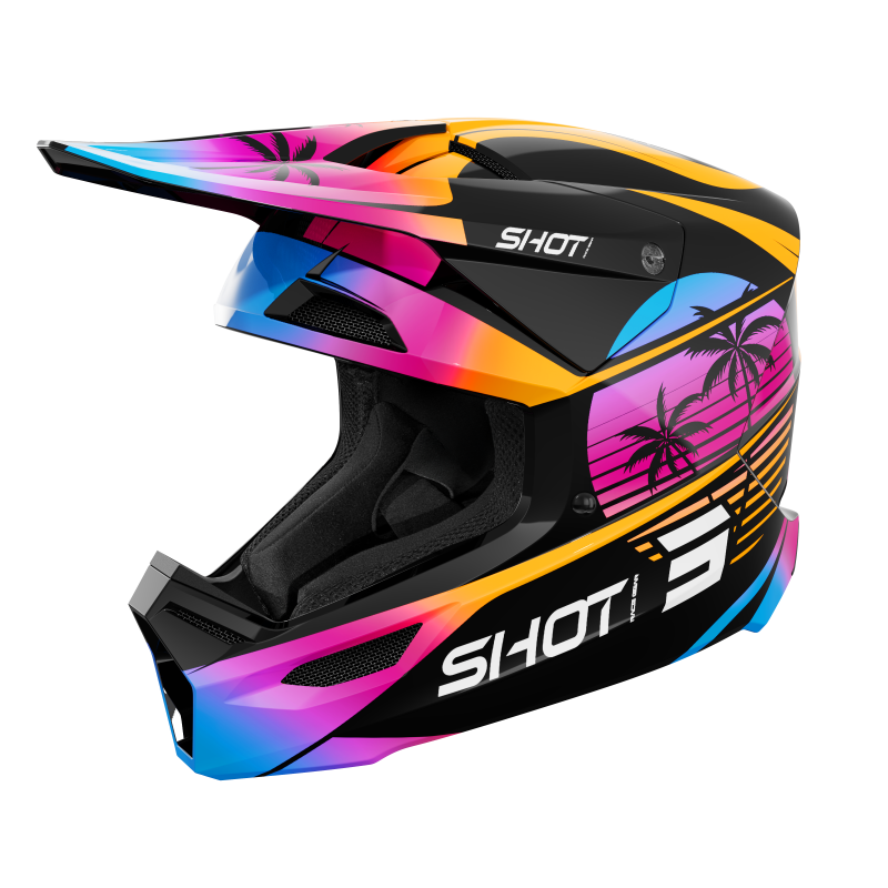 Casque Cross SHOT ENFANT FURIOUS MIAMI Orange