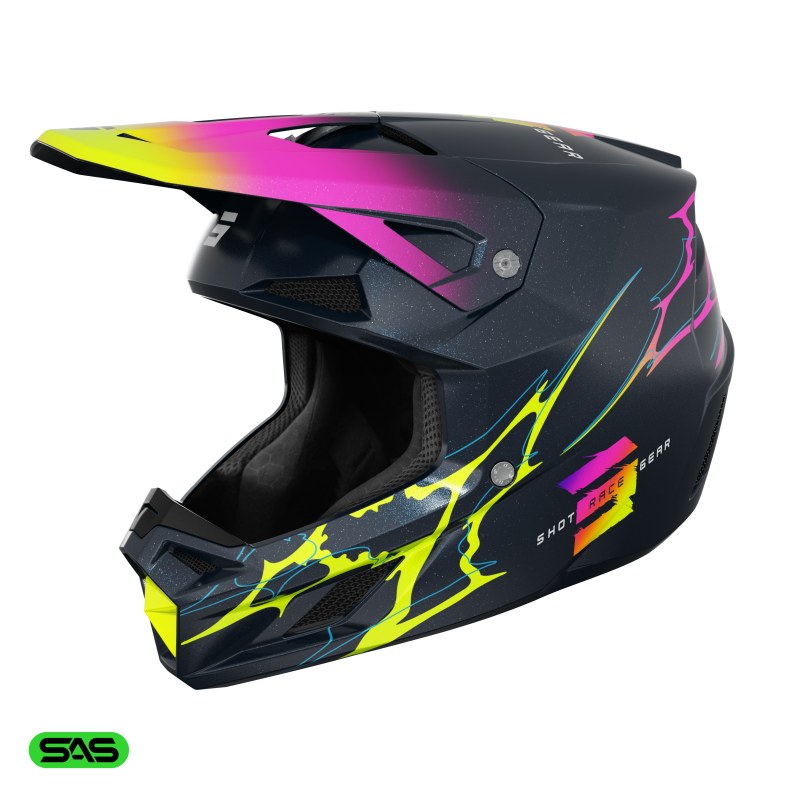 Casque Cross SHOT SPEED RAC Blue Pearly 2027