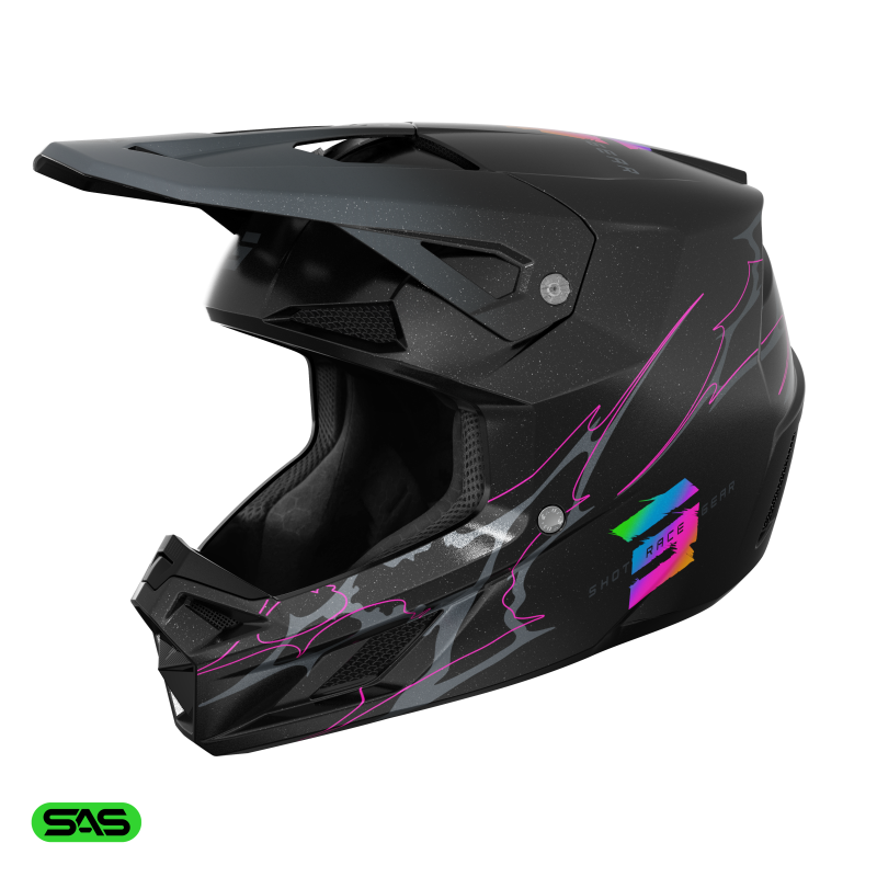 Casque Cross SHOT SPEED RAC Black Pearly 2027