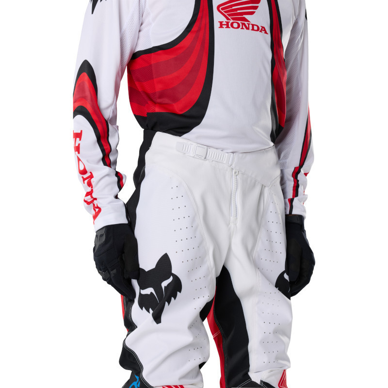 Pantalon Fox 180 HONDA Blanc Rouge 2027 | Pantalon motocross HONDA FOX